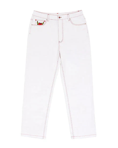 Moins deux jumeaux jeans blancs