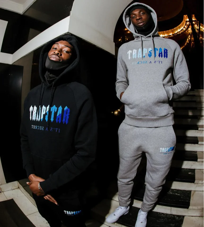 Survêtement à capuche Trapstar Chenille Decoded Grey Ice Flavours 2.0 Edition