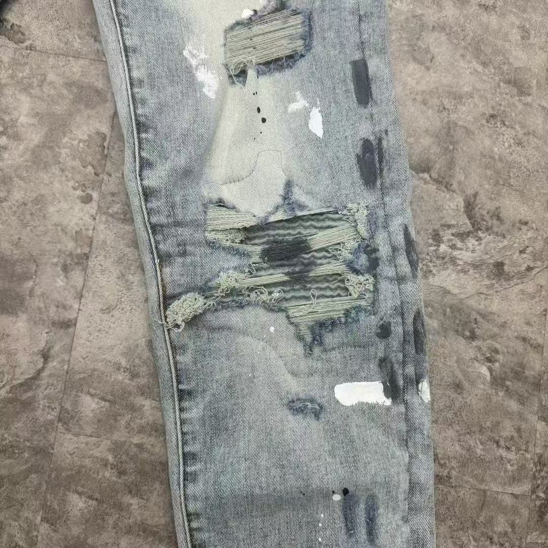 JEANS DE PEINTURE AMIRI MX1 BLEU