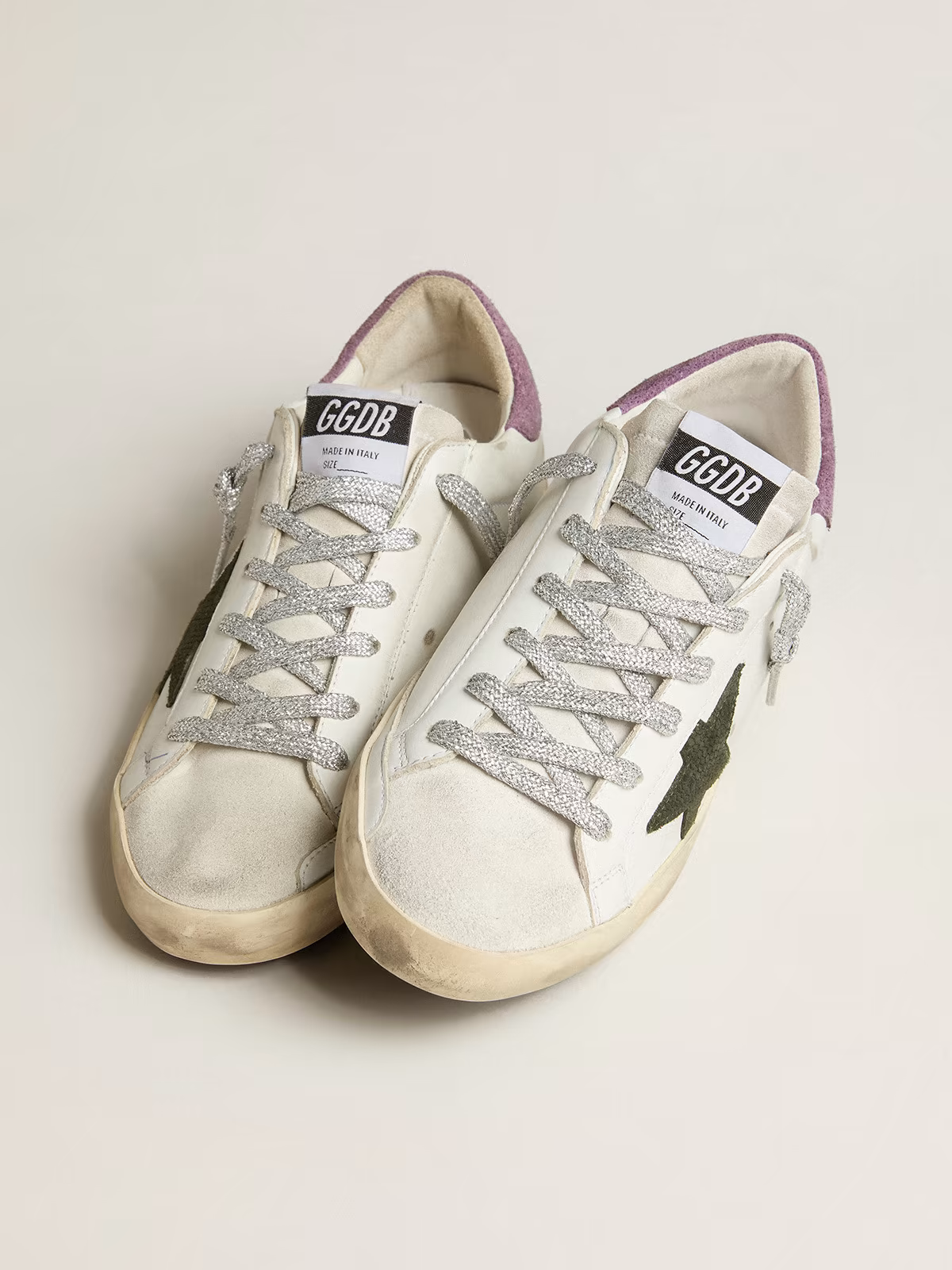 Baskets Golden Goose Super-Star Olive Python