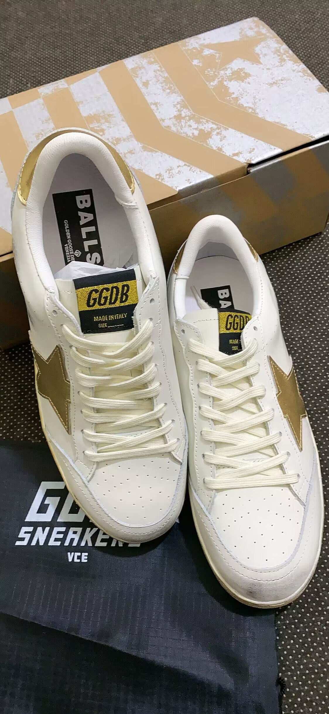 Baskets Ball Star Con Stella E Talloncino Dorati