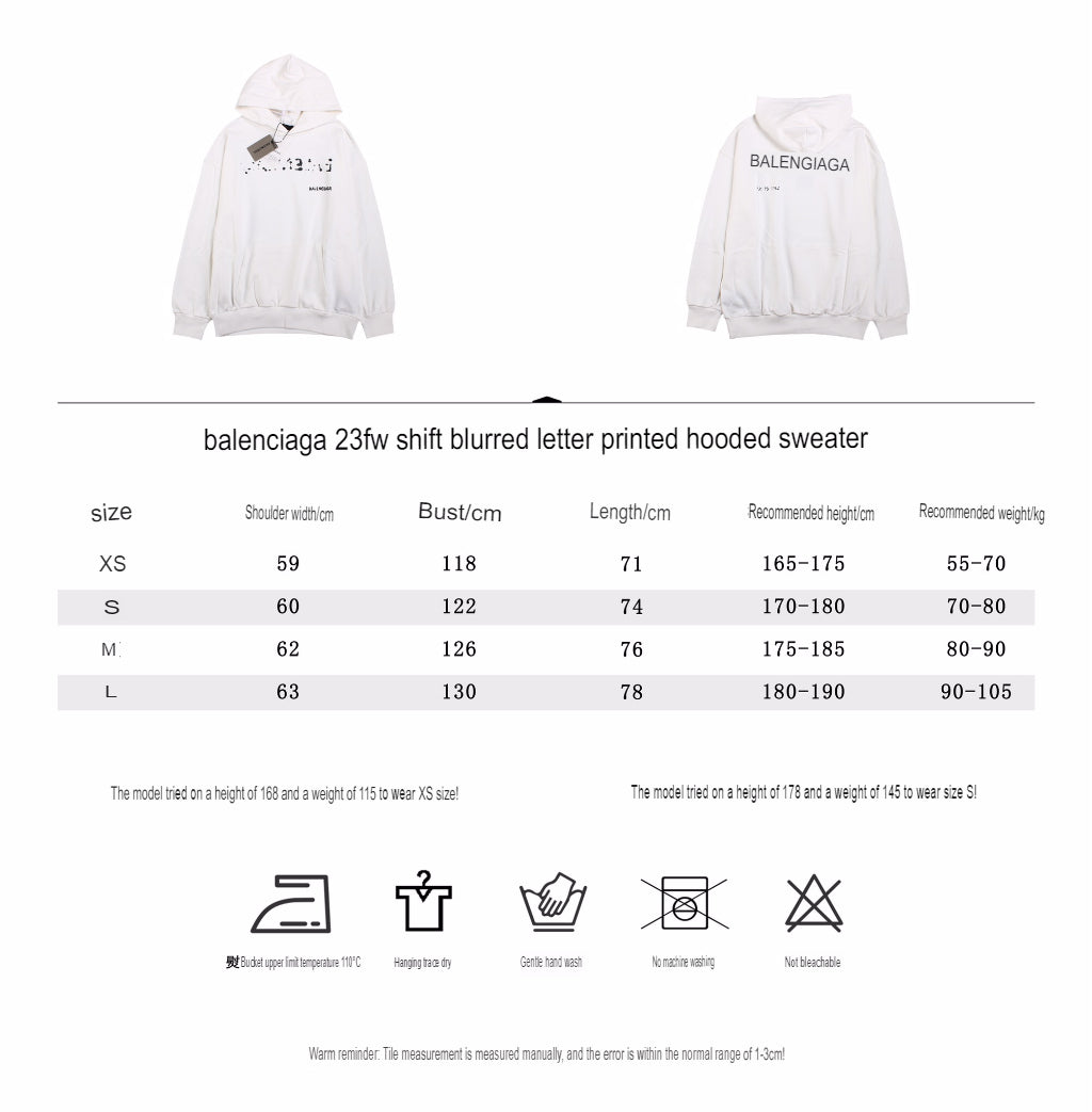 Sweat à capuche Balenciaga blanc à logo