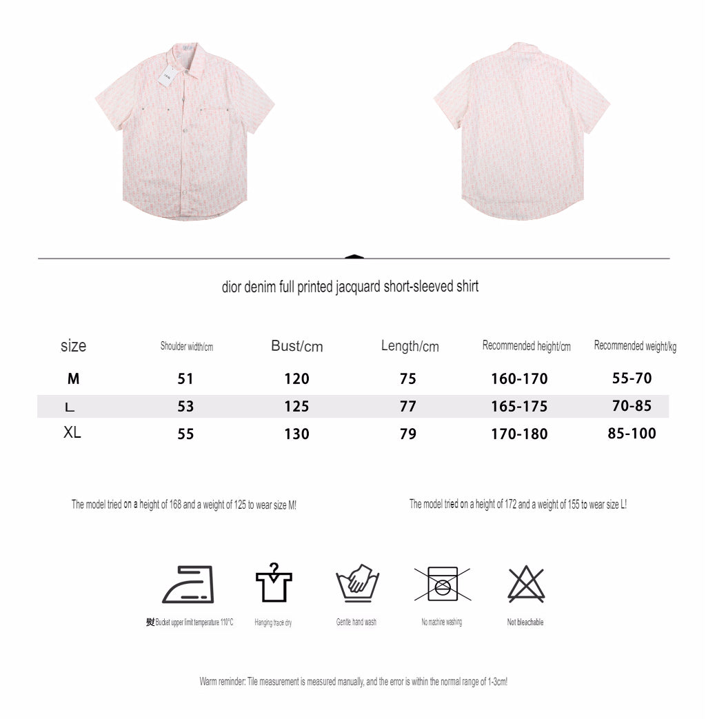 Chemise Dior Monogram (Rose/Blanc)