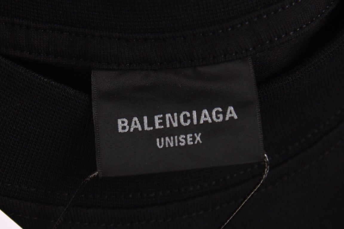 T-shirt Balenciaga à logo gothique noir