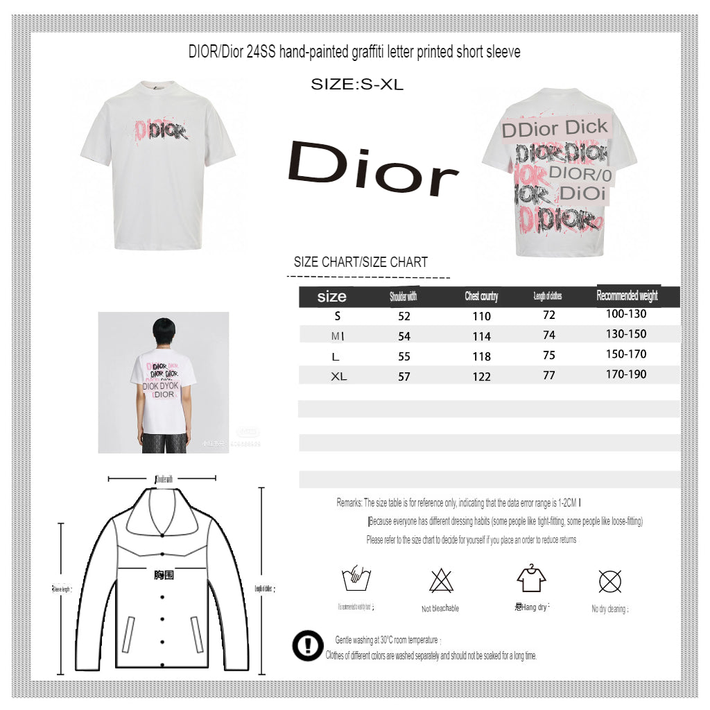 T-shirt Dior - Logo effet coup de peinture