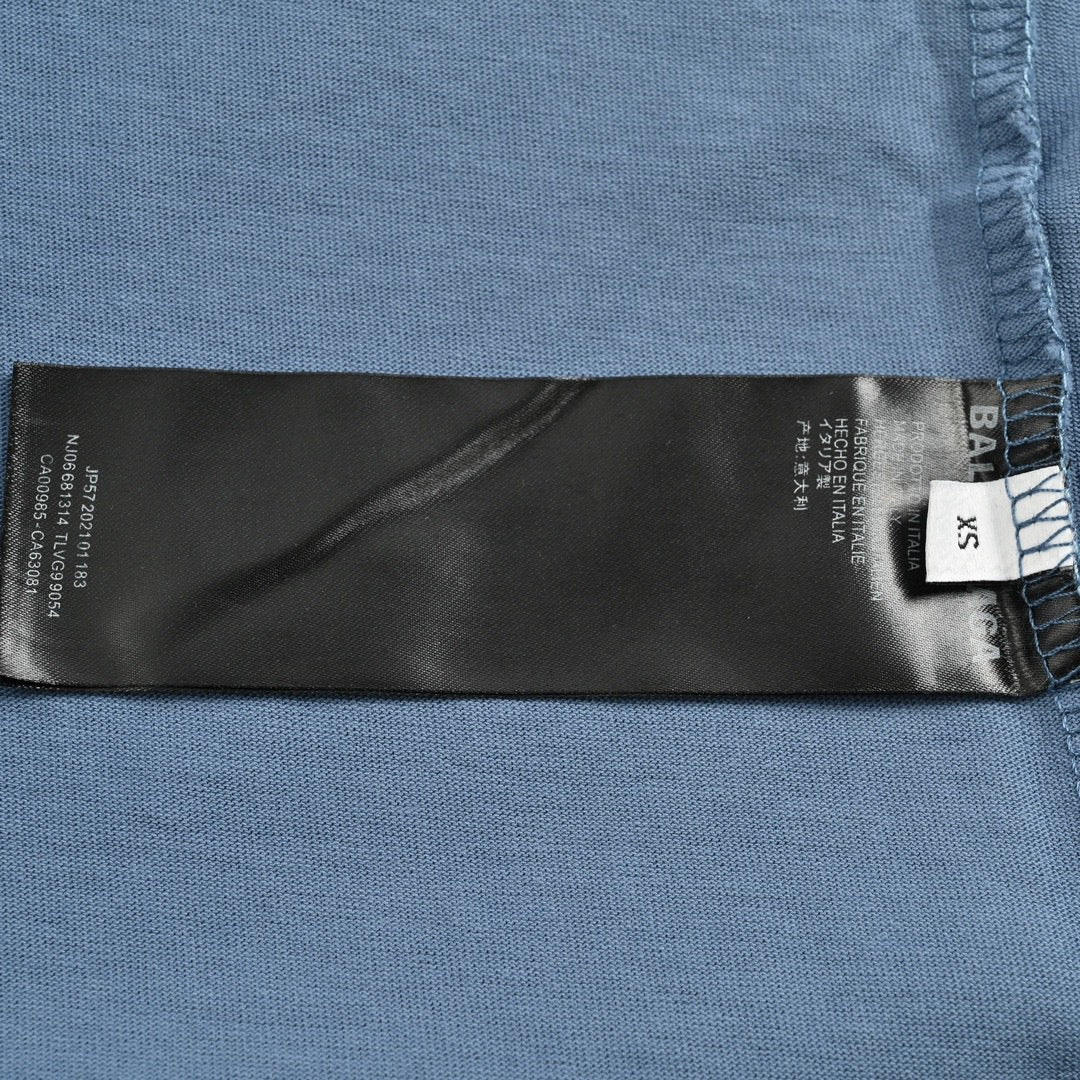 T-shirt Balenciaga à logo flamme (bleu)