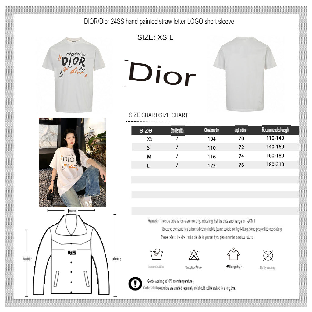 T-shirt blanc graphique Dior Christian Dior