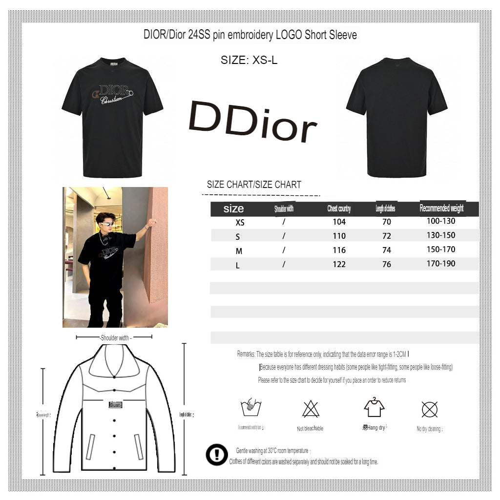 T-shirt noir Dior Christian Graphic