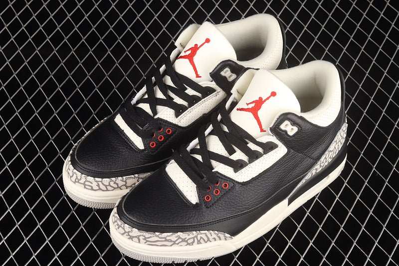 AIR JORDAN 3 DESERT CEMENT NOIR/ORANGE RUSH-FOSSIL STONE-SAILLE