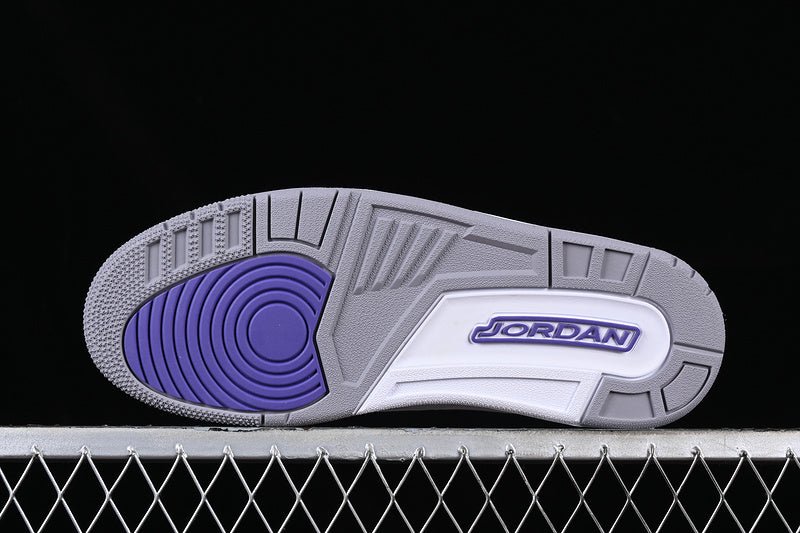 AIR JORDAN 3 VERT PIN BLANC/NOIR/GRIS/VIOLET