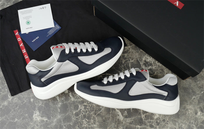 PRADA AMERICA'S CUP CUIR MARINE ARGENT
