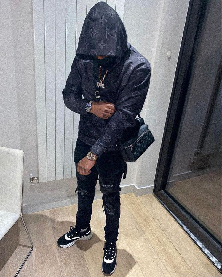 Jean camouflage à bandana noir Amr