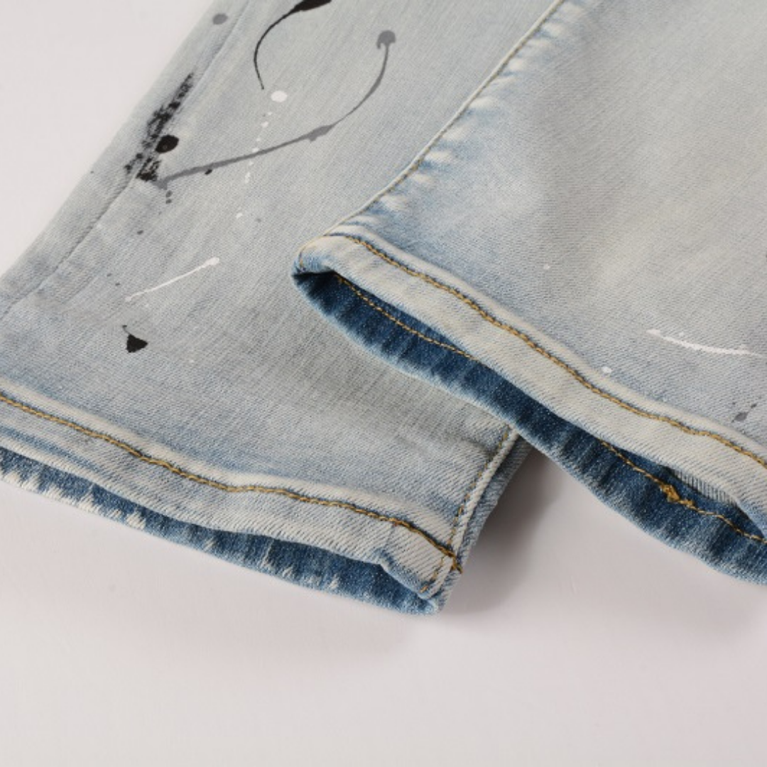 Jean Amr à effet peinture dégoulinante