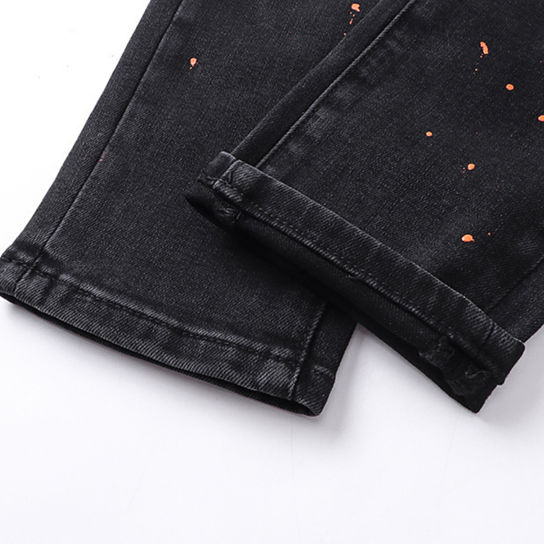 Jean violet délavé