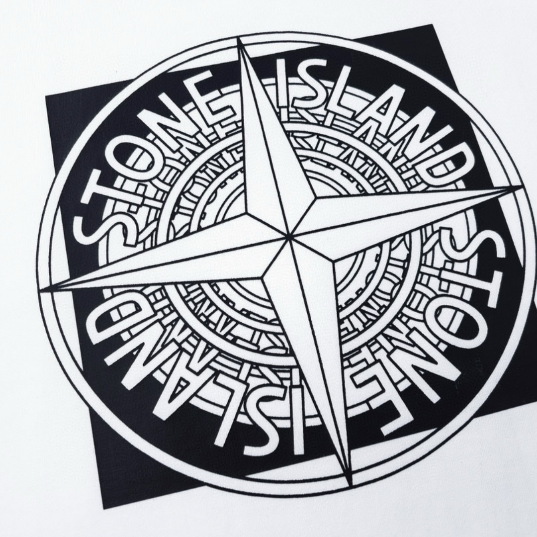 T-shirt à monogramme en pierre