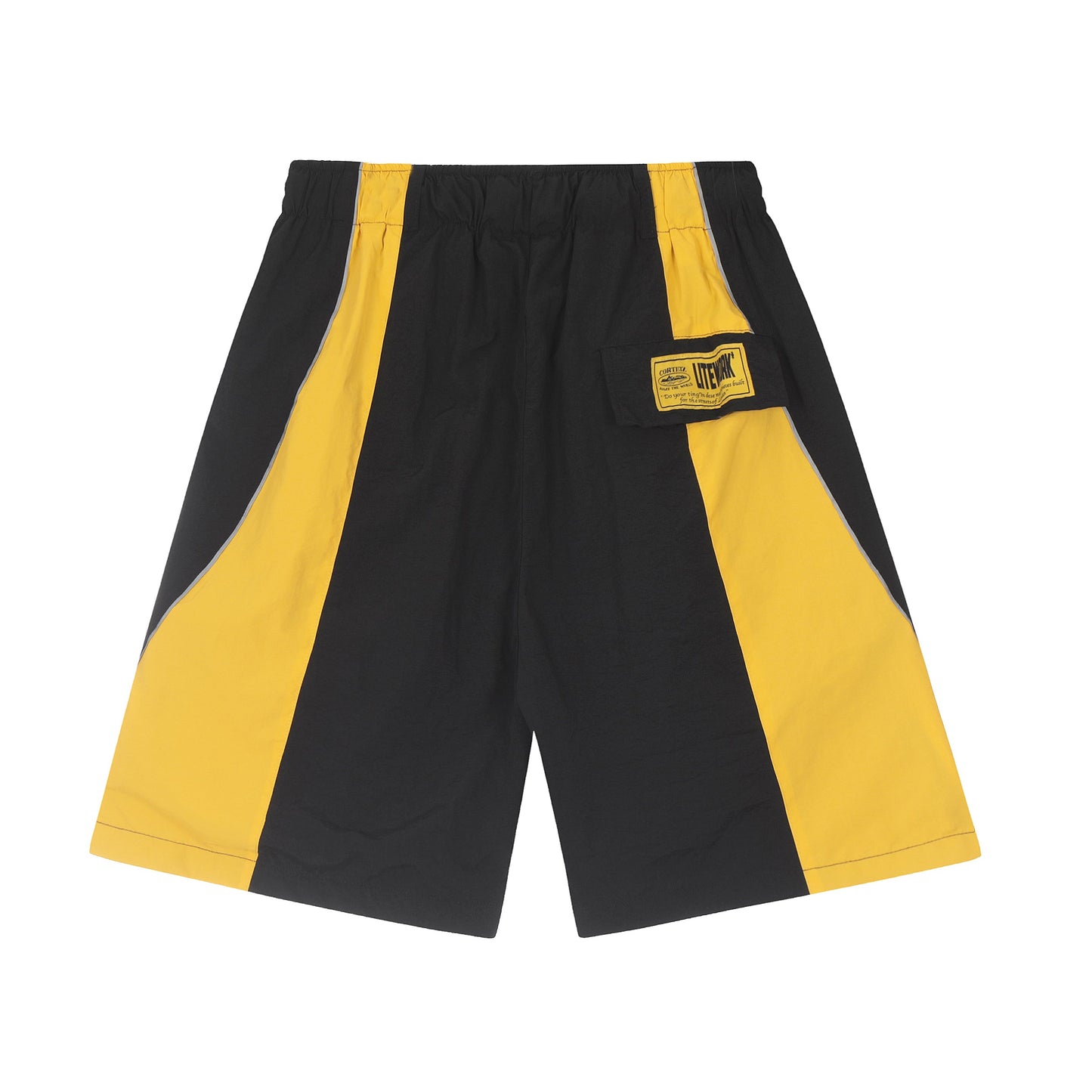 Short cargo jaune et noir