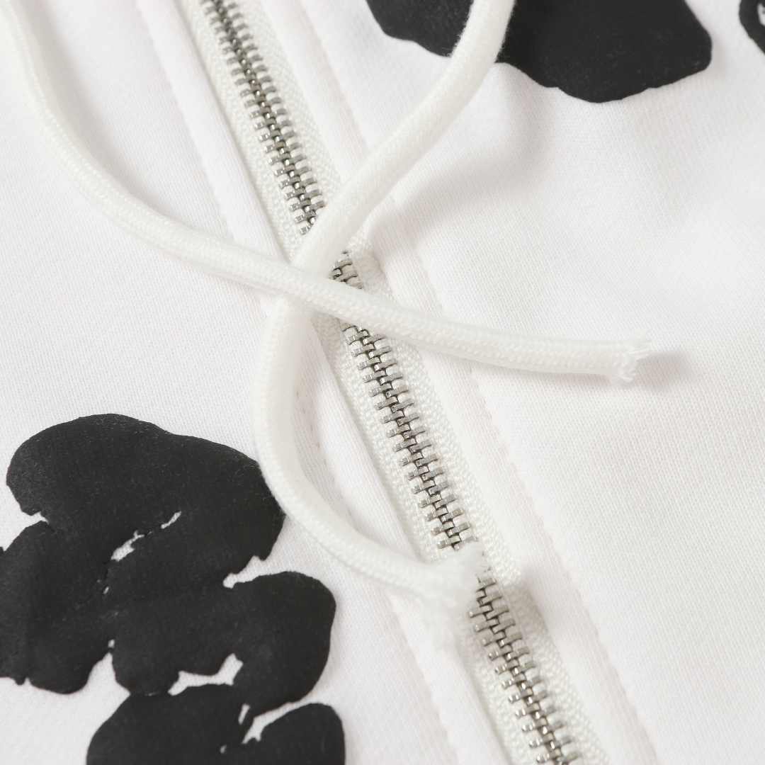 Sweat à capuche zippé en denim