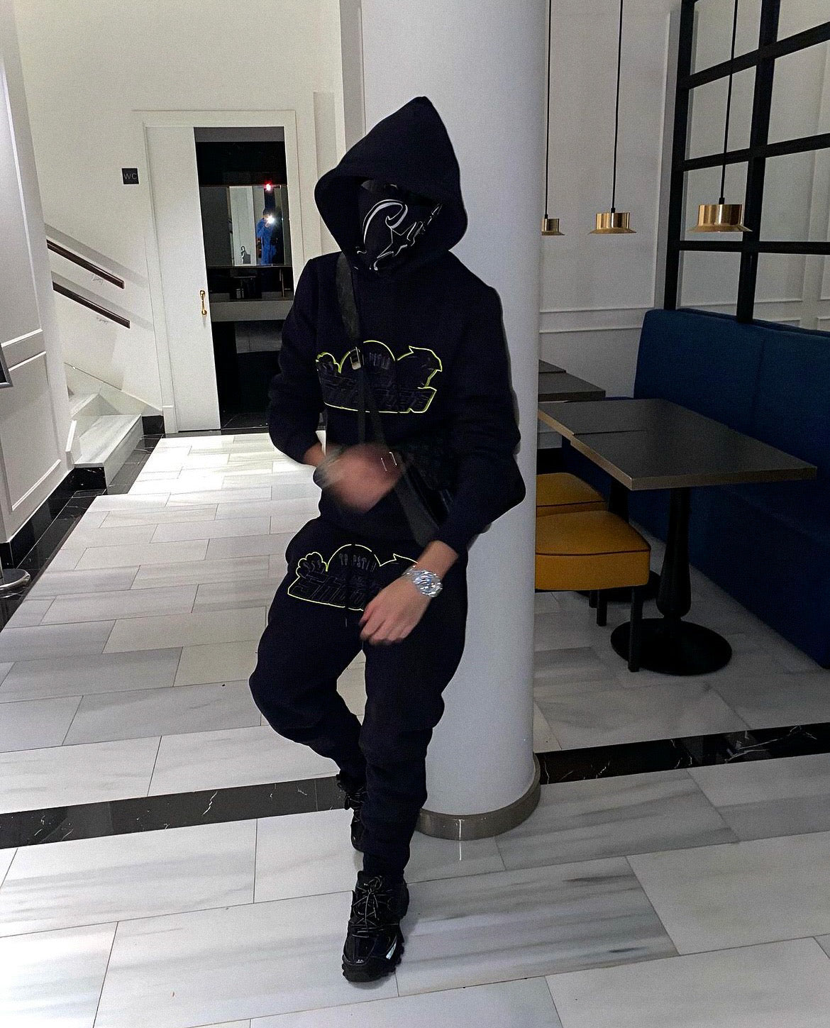 Survêtement à capuche vert citron Shooters