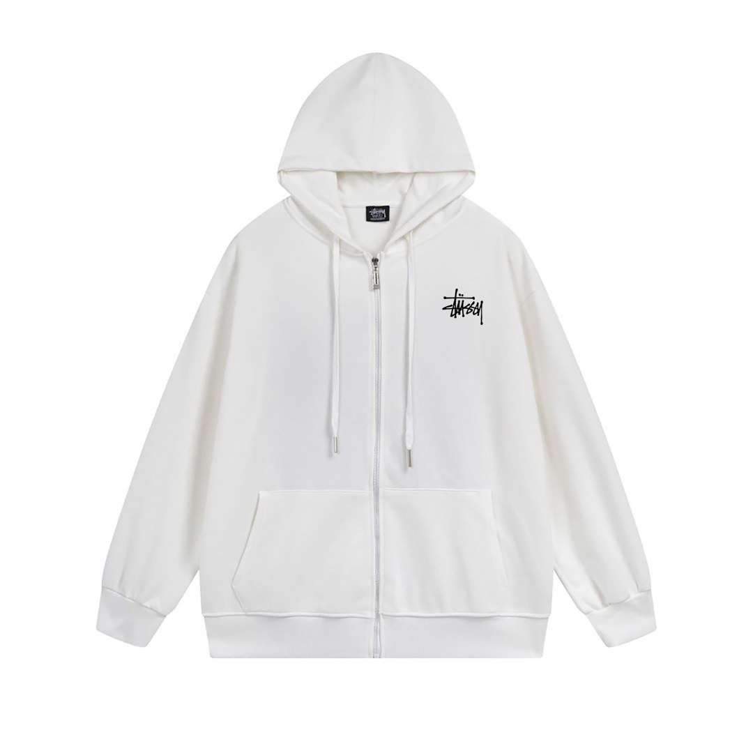 Sweat à capuche zippé Stussy