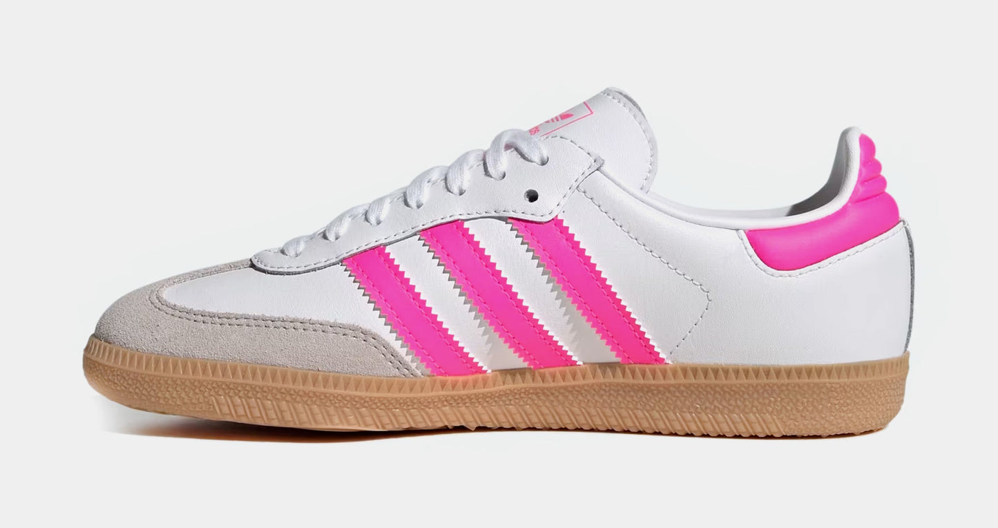 Samba OG Grade School Lifestyle Shoes (Cloud White/Lucid Pink/Gum)