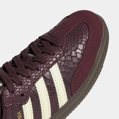 Samba OG Snakeskin Womens Lifestyle Shoes (Maroon/Cream/White)