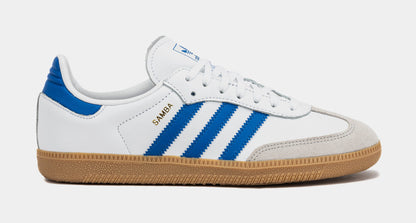 Samba OG Grade School Lifestyle Shoes (Cloud White/Blue/Gum)