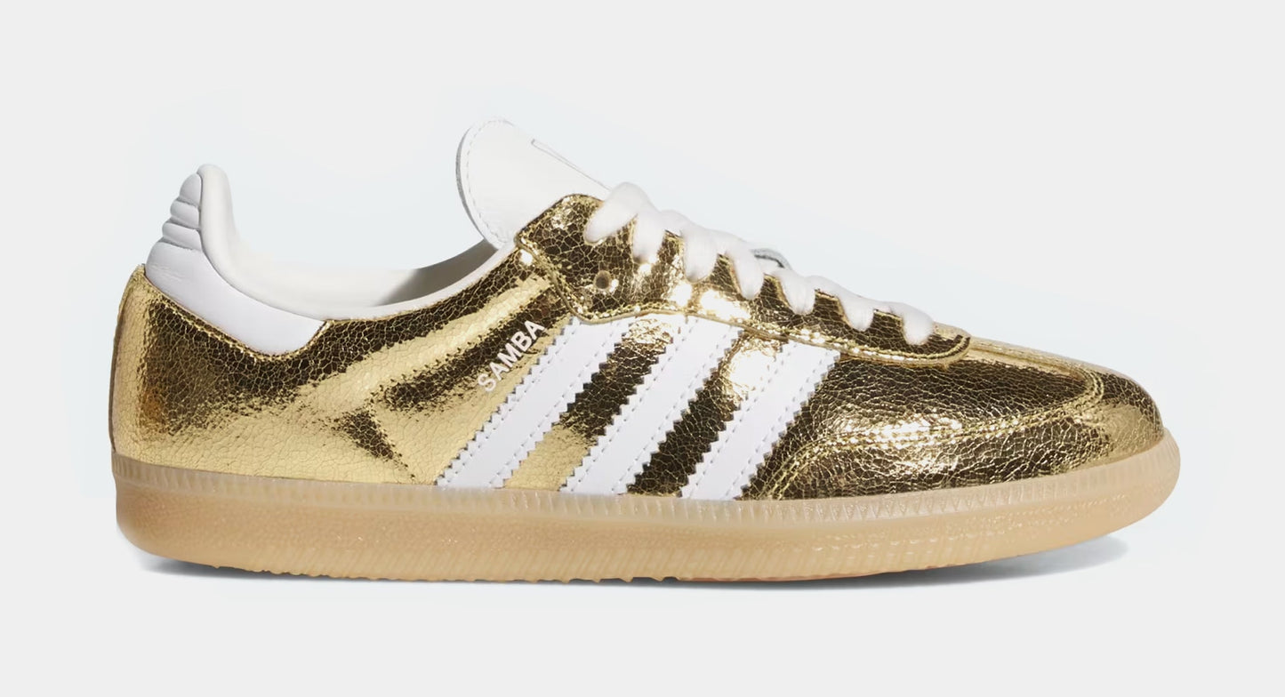 Samba OG Gold Metallic Womens Lifestyle Shoes (Gold Metallic/White/Core White)
