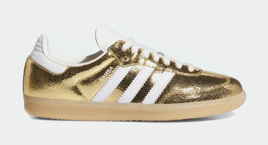 Samba OG Gold Metallic Womens Lifestyle Shoes (Gold Metallic/White/Core White)