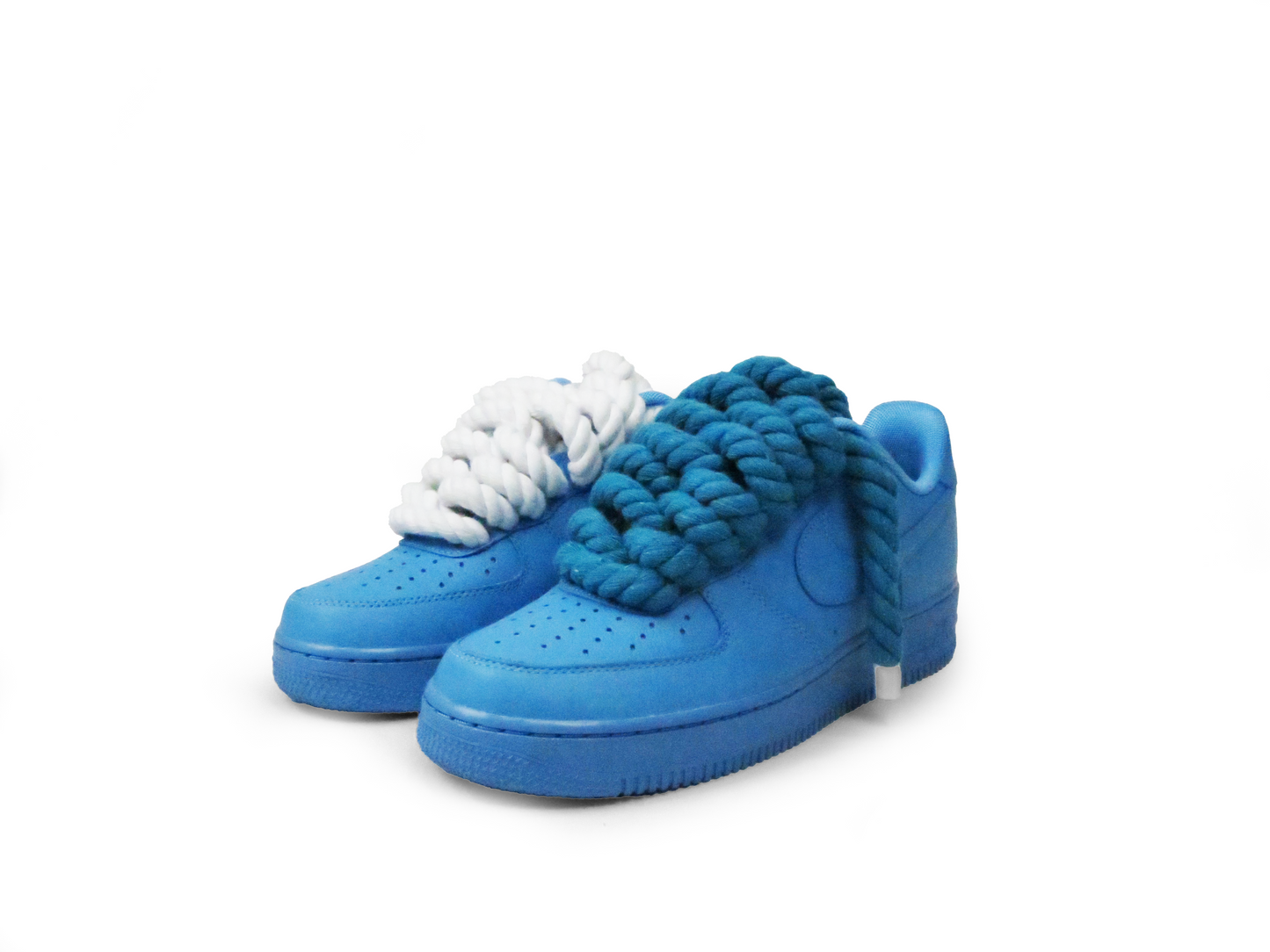 LACETS EN CORDE BLEUE TEINTE AIR FORCE 1