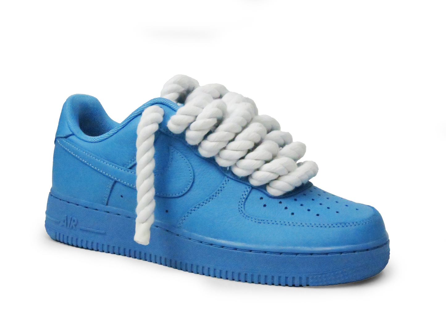 LACETS EN CORDE BLEUE TEINTE AIR FORCE 1