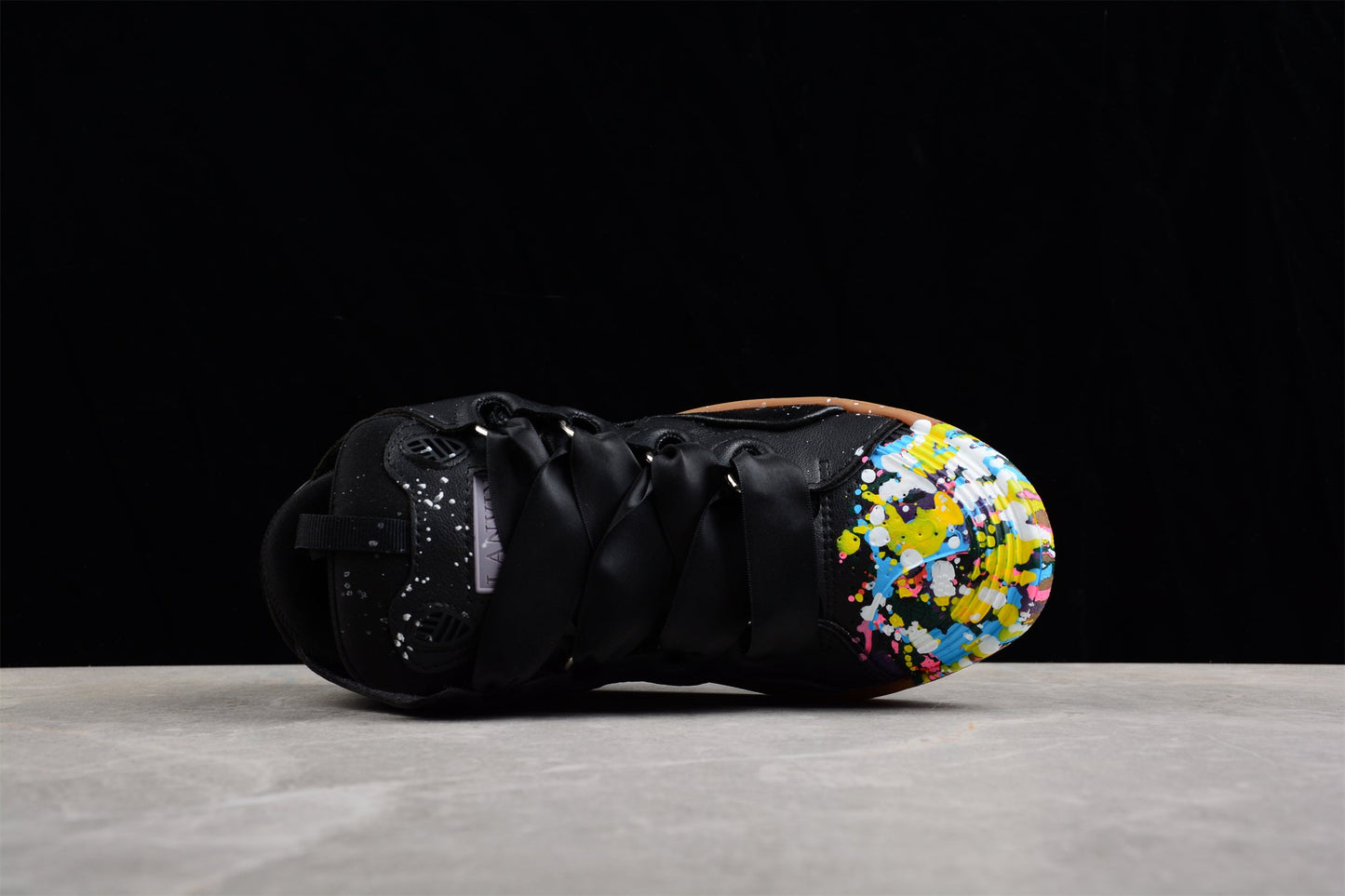 Baskets basses noires multicolores