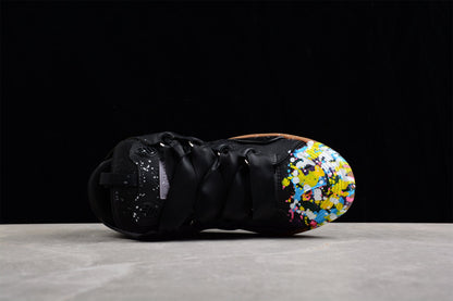 Baskets basses noires multicolores