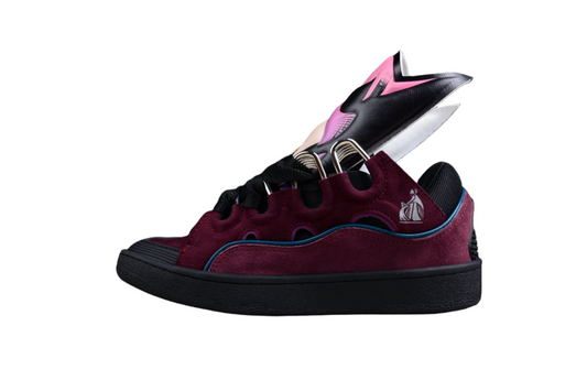 Baskets Lanvin en daim bordeaux