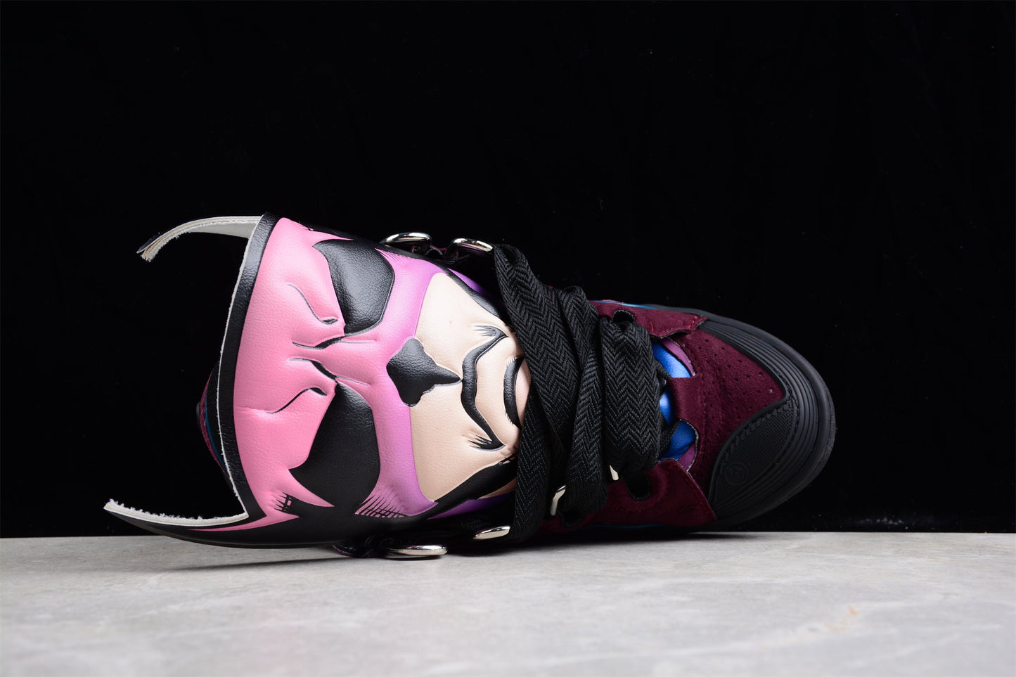 Baskets Lanvin en daim bordeaux