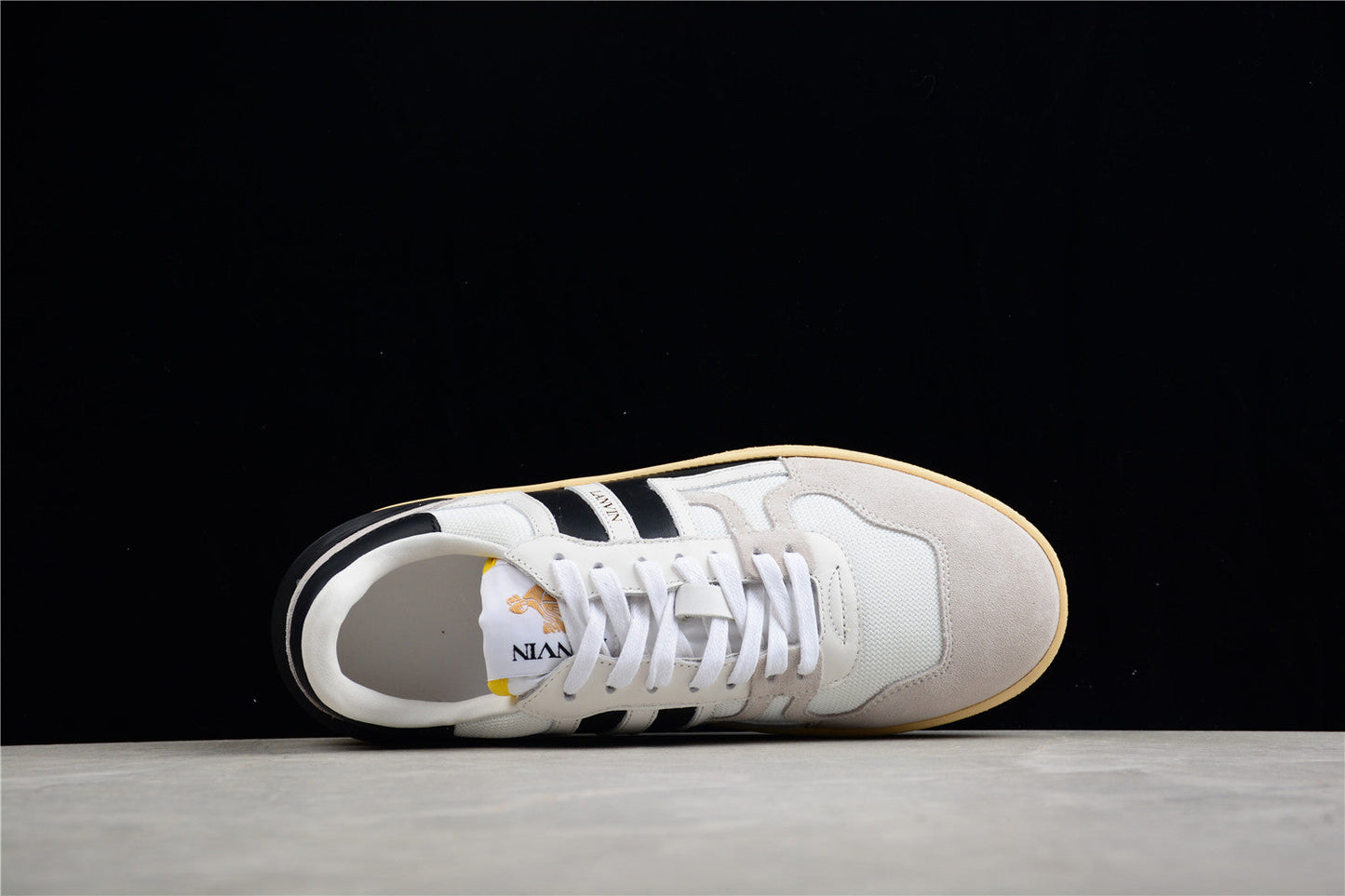 Baskets Lanvin en maille et daim