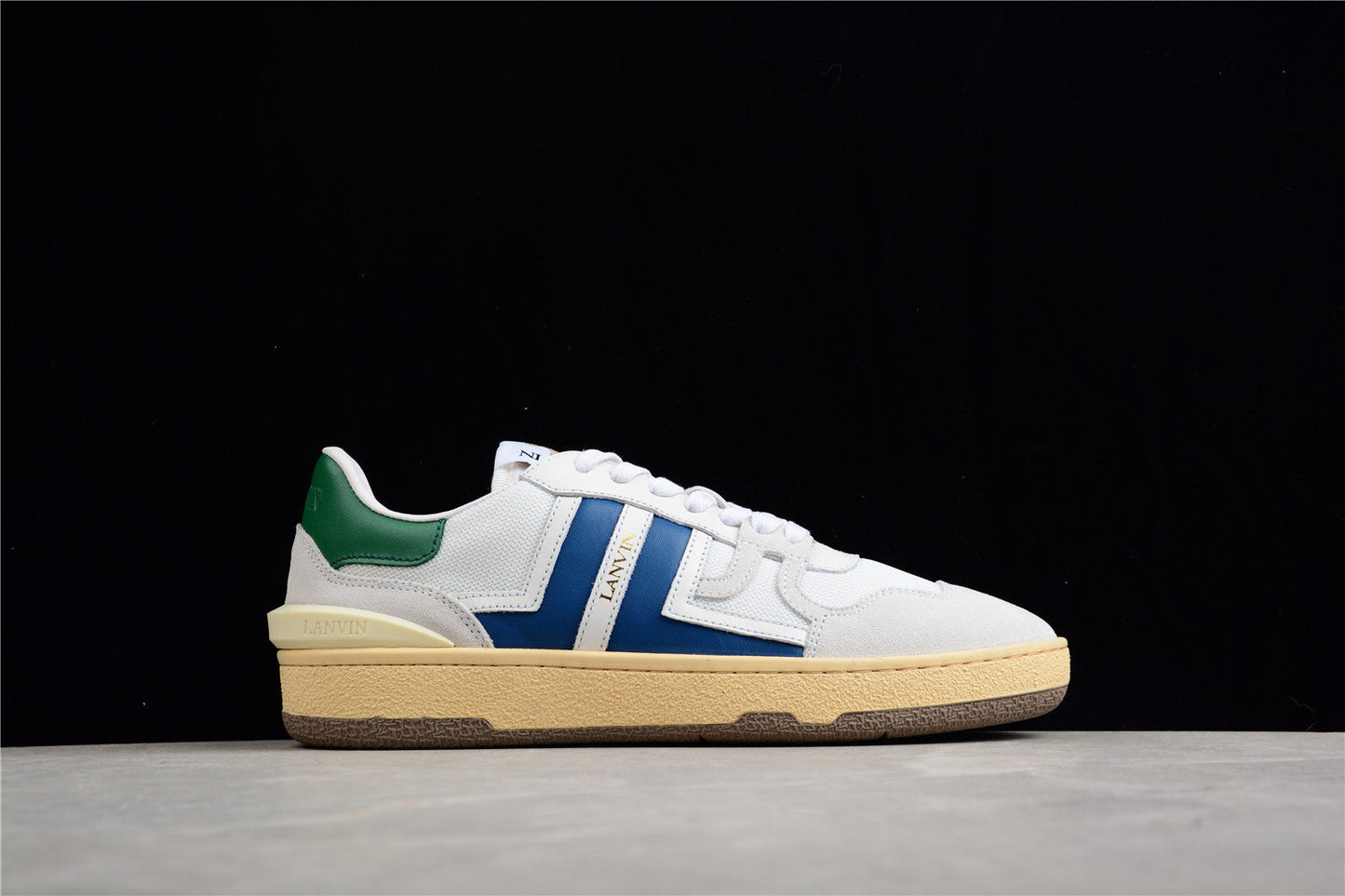 Baskets Lanvin en maille et daim
