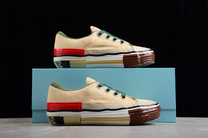 Baskets basses en toile multicolore