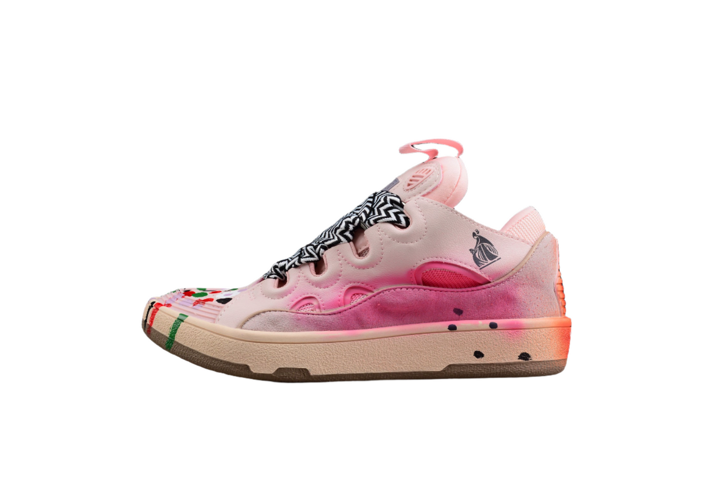 Baskets basses rose vif