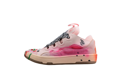 Baskets basses rose vif