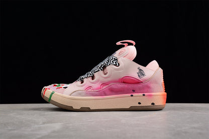 Baskets basses rose vif