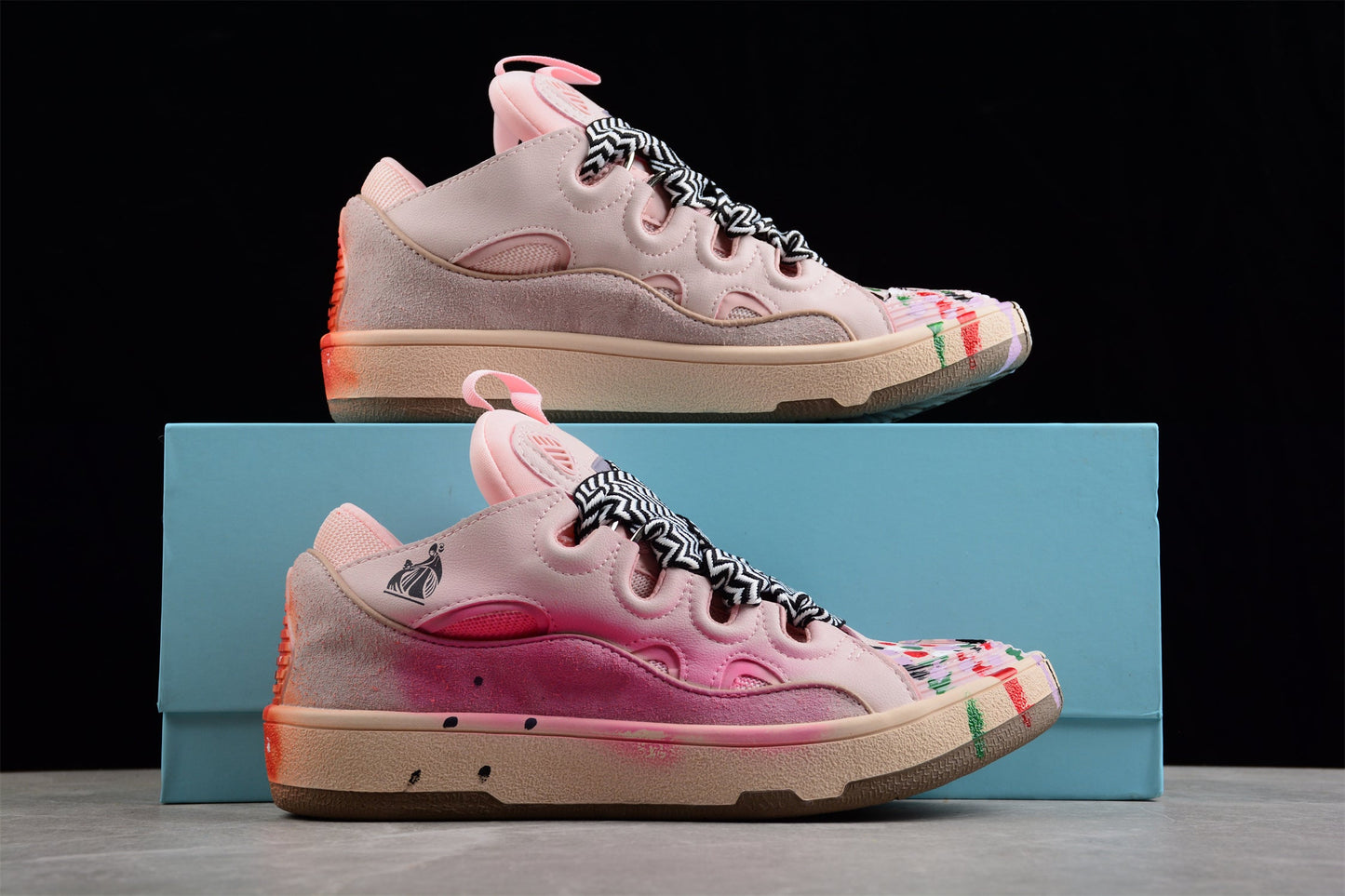 Baskets basses rose vif