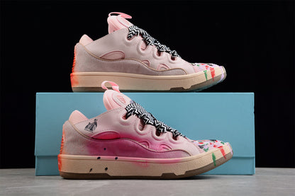 Baskets basses rose vif