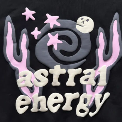 Sweat à capuche noir Broken Planet Astral Energy 