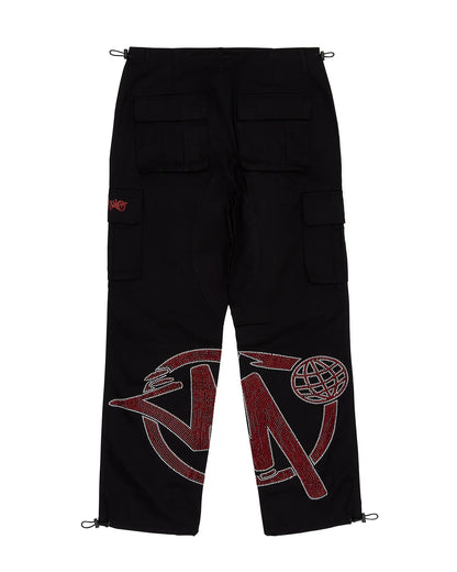 Cargo Minus Two - Strass noir et rouge