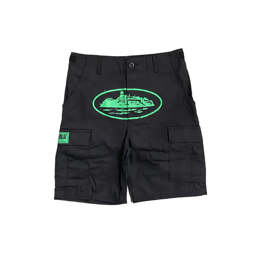 Short cargo Corteiz - Noir/Vert