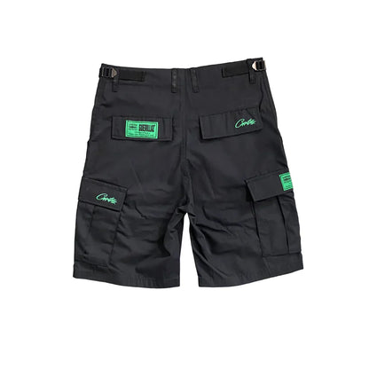 Short cargo Corteiz - Noir/Vert