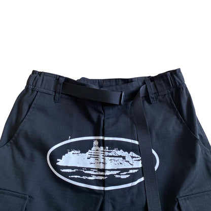 Short cargo Corteiz - Noir/Blanc