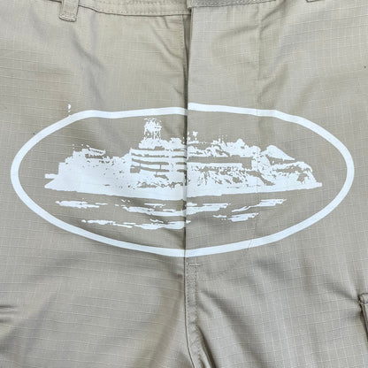 Short cargo Corteiz - Crème/Blanc