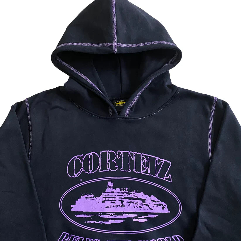 Sweat à capuche Corteiz Superior - (NOIR/VIOLET)
