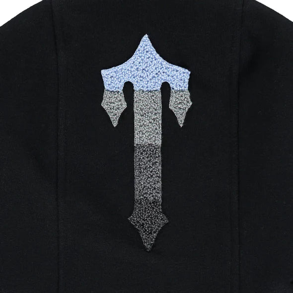 Survêtement à capuche Trapstar Chenille Decoded 2.0 - Noir / Bleu glacier